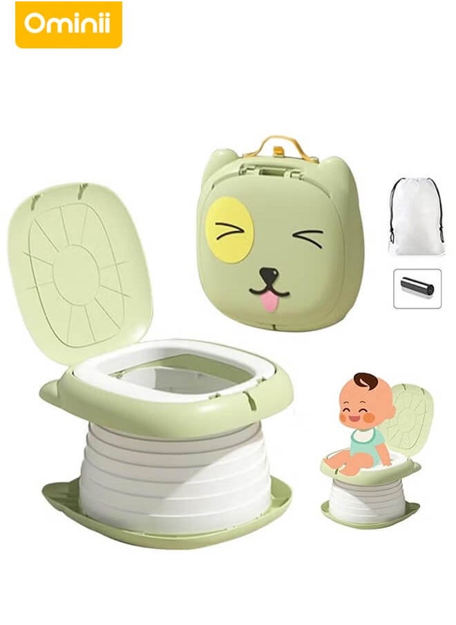 Ominii Travel Potty for Toddler,Portable Potty Training Toilet,for Indoor and Outdoor 2-in-1 Car Potty Chair,Folding Toilet,Toilet Male and Female Baby,Portable Outing Travel Car for Baby  - Image 1