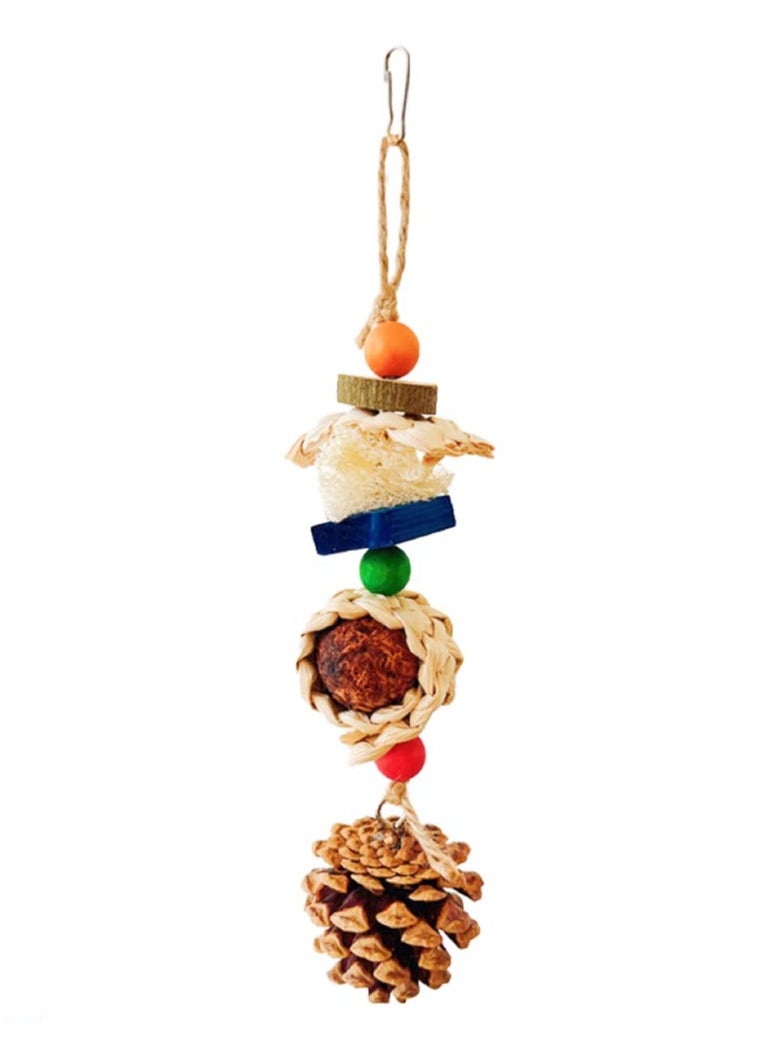 Excefore - Parrot Toys,  Bird Chewing Foraging Toys with Natural Pine Cones for Bird Cage, Hanging Bird Toys for Parakeets Cockatiel African Grey Small Parrots Lovebirds - Image 1