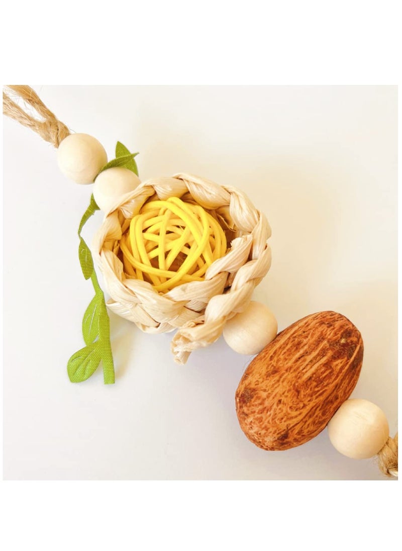 Excefore - Parrot Toys,  Bird Chewing Foraging Toys with Natural Pine Cones for Bird Cage, Hanging Bird Toys for Parakeets Cockatiel African Grey Small Parrots Lovebirds - Image 1