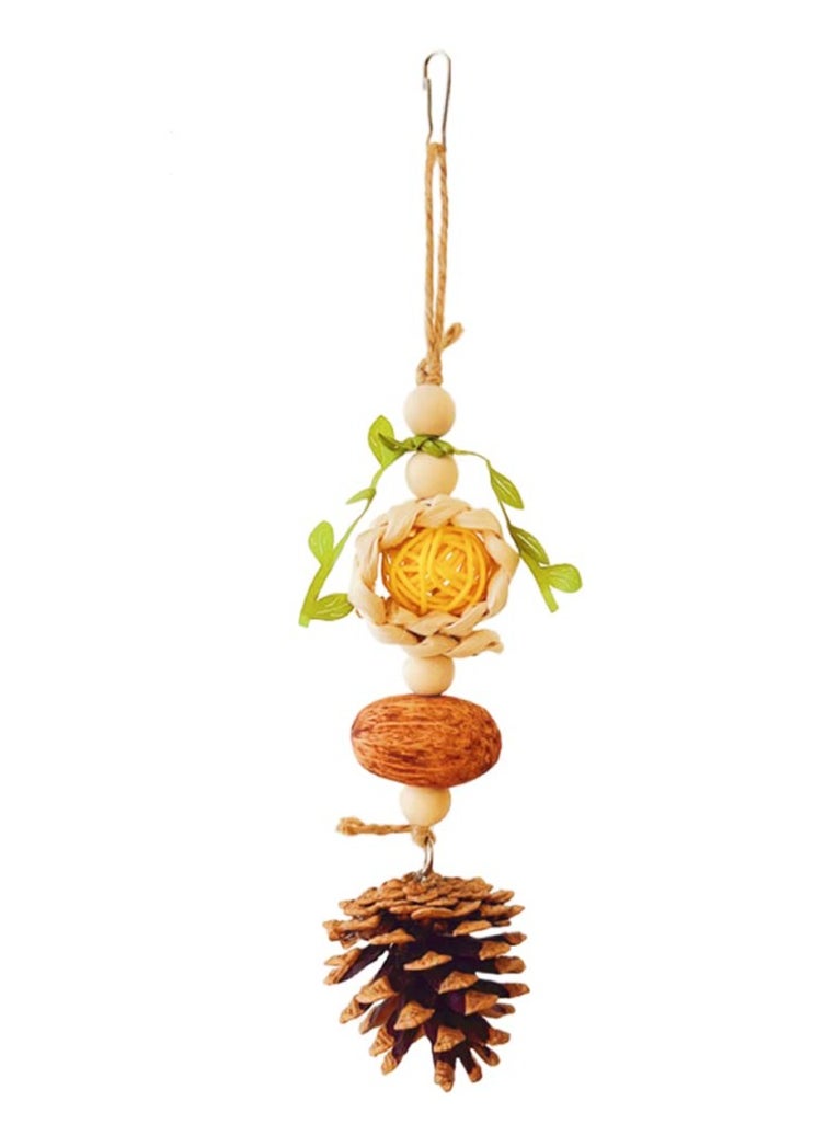 Excefore - Parrot Toys,  Bird Chewing Foraging Toys with Natural Pine Cones for Bird Cage, Hanging Bird Toys for Parakeets Cockatiel African Grey Small Parrots Lovebirds - Image 1