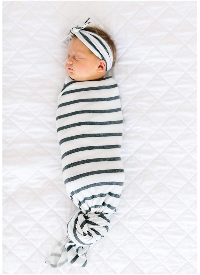 Copper Pearl Baby Stretchy Soft Knit Headband Bow City  - Image 5