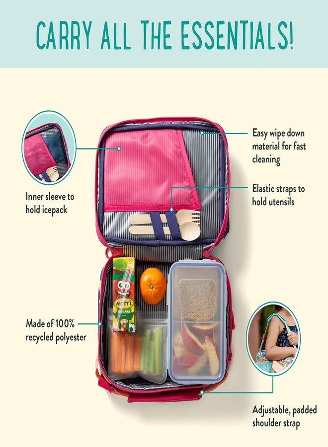 PlanetBox 5268305 Tutti Frutti Insulated Lunch Bag, 9 x 12 x 2.5 inches, Purple - Image 2