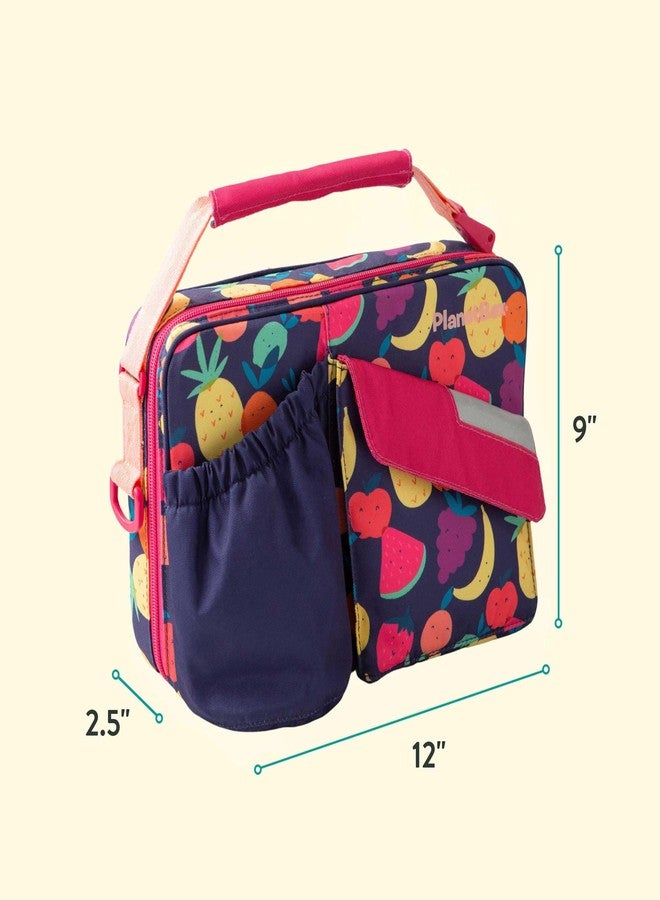 PlanetBox 5268305 Tutti Frutti Insulated Lunch Bag, 9 x 12 x 2.5 inches, Purple - Image 5