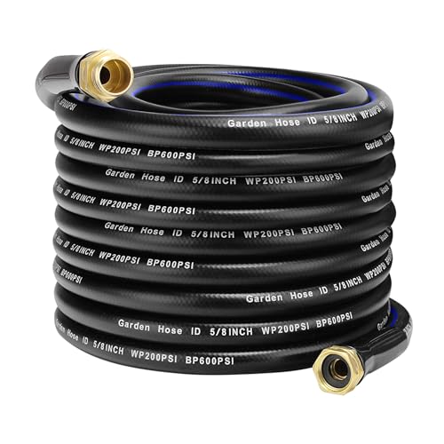 VIHEG 75 FT Garden Hose, Flexible No Kink Heavy Duty Garden Water Hose Flex Copper Bullet Collapsible Washer Rubber Hose 5/8" Soft Lightweight Outdoor Waterhose Manguera Para Jardin - Image 1