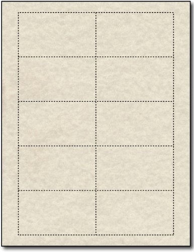Desktop Publishing Supplies Parchment Style Business Cards - 25 Sheets / 250 Business Cards - 65lb Cover (176 gsm) (Natural) - Image 2