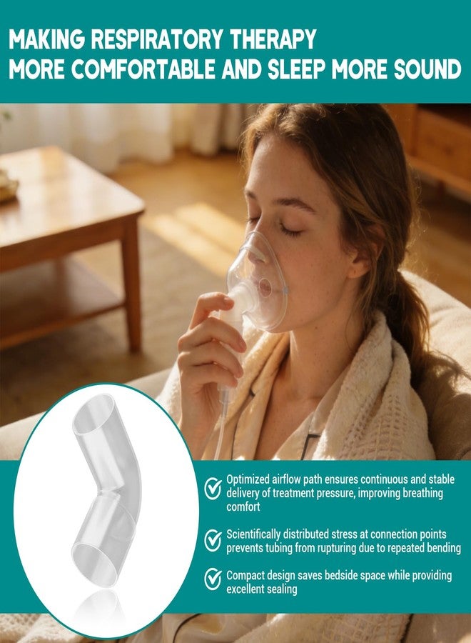 عبوة من قطعتين من وصلات كوع CPAP، محول خرطوم CPAP بزاوية 90 درجة، متوافق مع أجهزة AirSense 10 و AirCurve 10 و AirStart 10 و ResMed 11. - Image 3