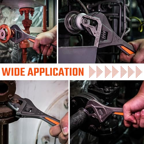 Vanquish 10 Inch Length Adjustable Wrench with 1-1/2 Inch Wide-open Jaw Capacity (3175) - Image 5