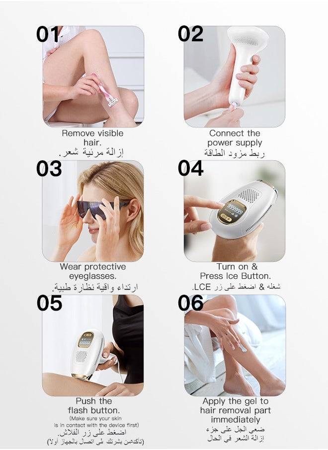 DOSCHER T4Pro Laser Hair Removal IPL Permanent Home Hair Removal Device for Facial Peach Fuzz, Underarms, Bikini Line and Legs  - Image 4
