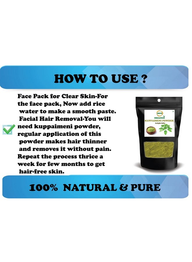 Diets Organics Kuppaimeni Powder-100G (2)/Acalypha indica/Indian nettle Powder for skin - Image 4