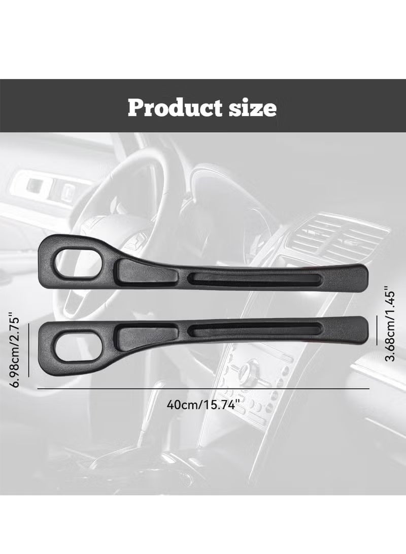 1 pair of car seat gap fillers organizer, car side seat gap fillers, vehicle gap filler strip with leak-proof design, with extra storage space for cards, keys, and coins, for cars and trucks (black) - Image 2