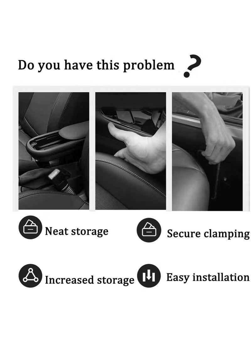 1 pair of car seat gap fillers organizer, car side seat gap fillers, vehicle gap filler strip with leak-proof design, with extra storage space for cards, keys, and coins, for cars and trucks (black) - Image 3