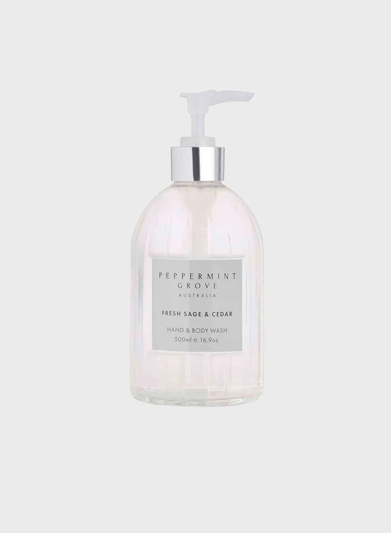 Peppermint Grove Fresh Sage & Cedar Hand & Body Wash - 500Ml