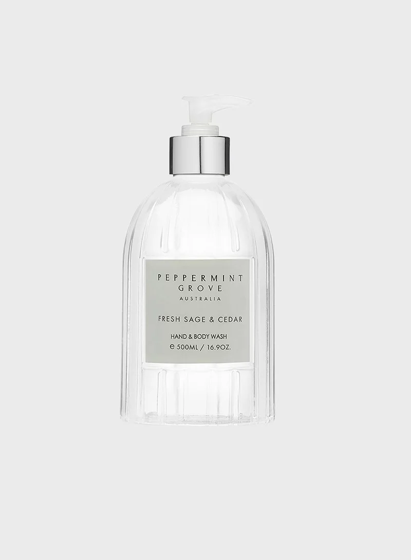 Peppermint Grove Fresh Sage & Cedar Hand & Body Wash - 500Ml