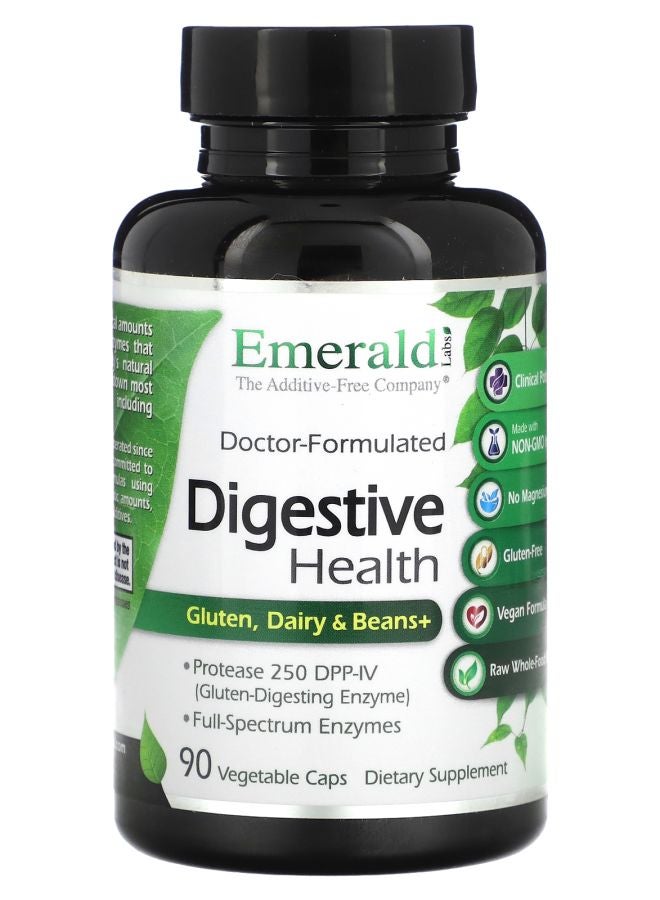 Emerald Laboratories Digestive Health Gluten Dairy & Beans+ 90 Vegetable Caps