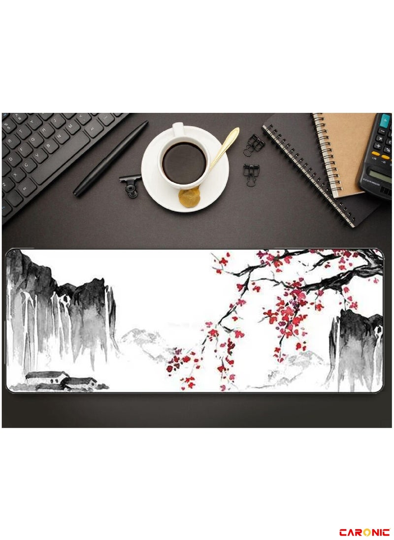 CARONIC - Large Gaming Mouse Pad with Superior Micro Weave Cloth Extended Desk Mousepad with Stitched Edges Non-Slip Base Water Resist Keyboard Pad For Gamer And Office Home - Image 1