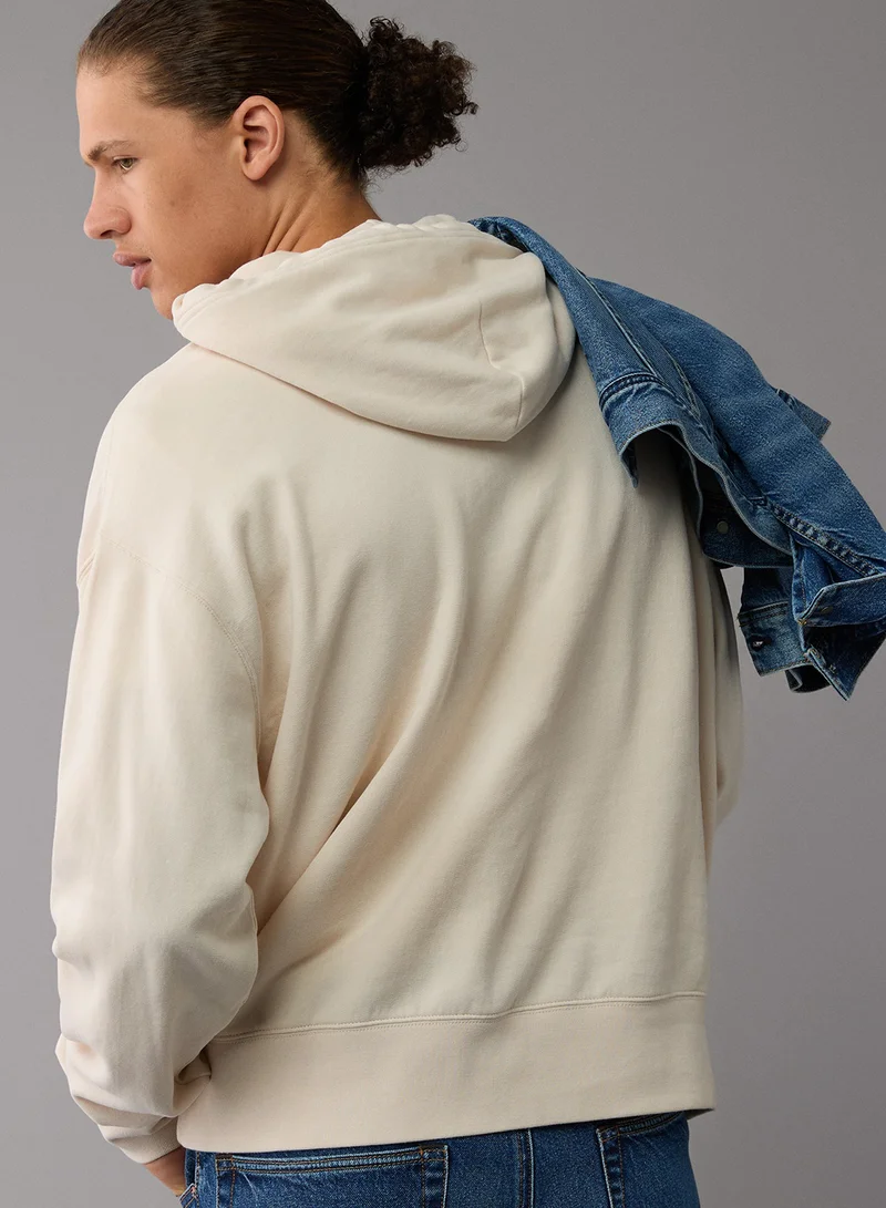 امريكان ايجل Logo Graphic Drawstring Pullover Hoodie