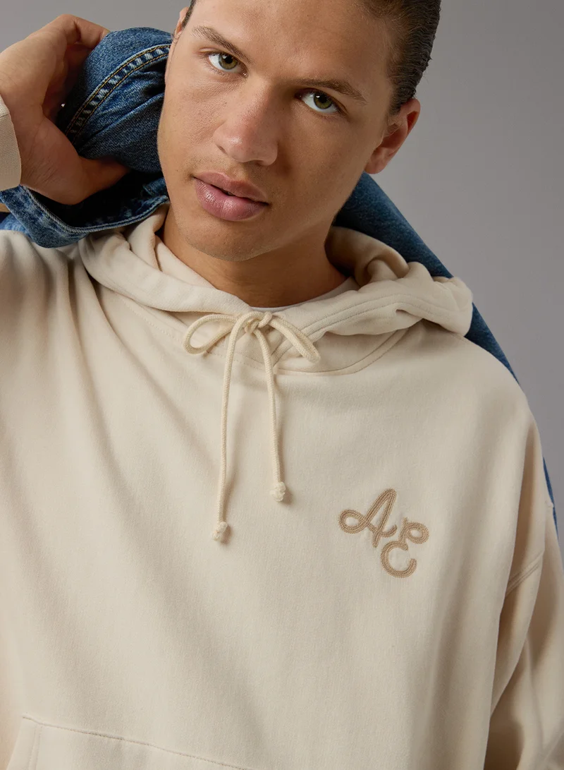 امريكان ايجل Logo Graphic Drawstring Pullover Hoodie