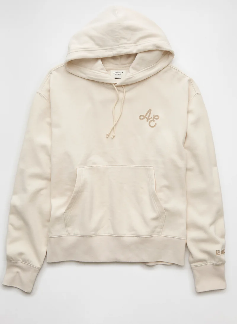 امريكان ايجل Logo Graphic Drawstring Pullover Hoodie