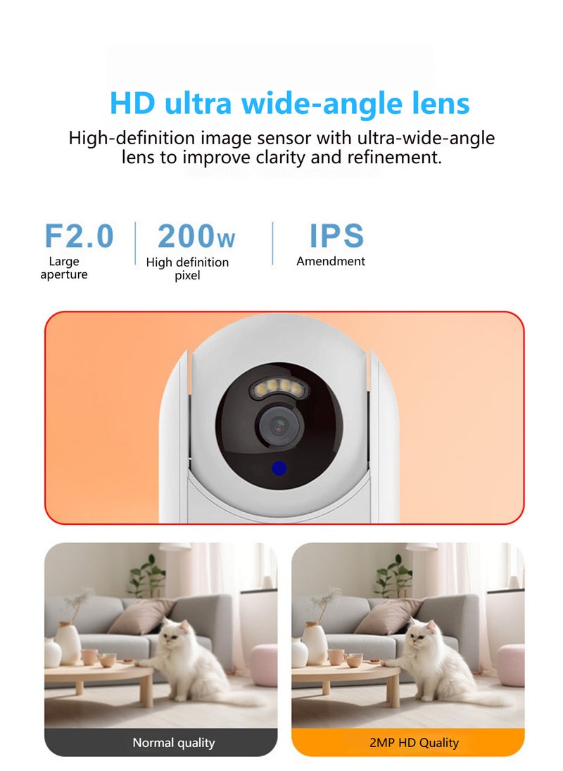 Sharpdo Indoor Wireless Wifi Mobile Phone Remote 360 ° Panoramic Camera, Two-way Video High-definition Camera Monitoring  - Image 2