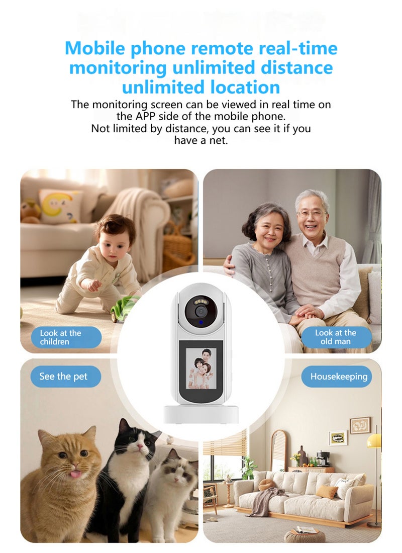 Sharpdo Indoor Wireless Wifi Mobile Phone Remote 360 ° Panoramic Camera, Two-way Video High-definition Camera Monitoring  - Image 3