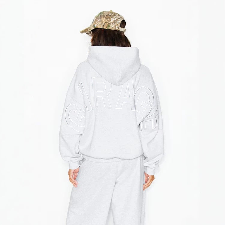 American Retro Letter Embroidered Hoodie - Image 1