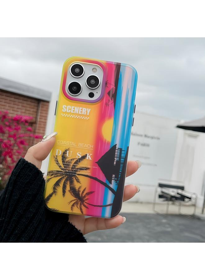 اس-توب جراب لهاتف iPhone 14 Pro Max، جراب هاتف مزدوج الجوانب مغلف بجوز الهند ومُغطى بالليزر - Image 3