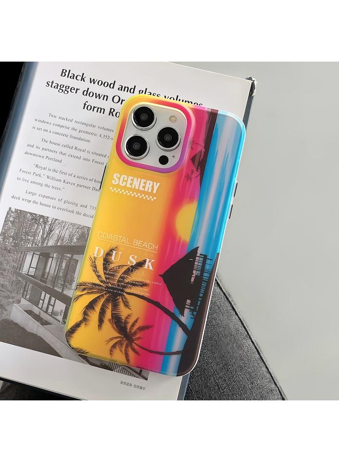 اس-توب جراب لهاتف iPhone 14 Pro Max، جراب هاتف مزدوج الجوانب مغلف بجوز الهند ومُغطى بالليزر - Image 2