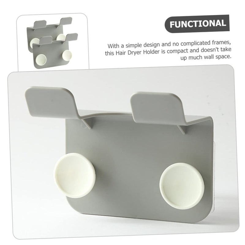 2 Pack Mounted Hair Dryer Holder Stand Strong Load Bearing Capacity Bathroom Vanity Organizer - Image 5