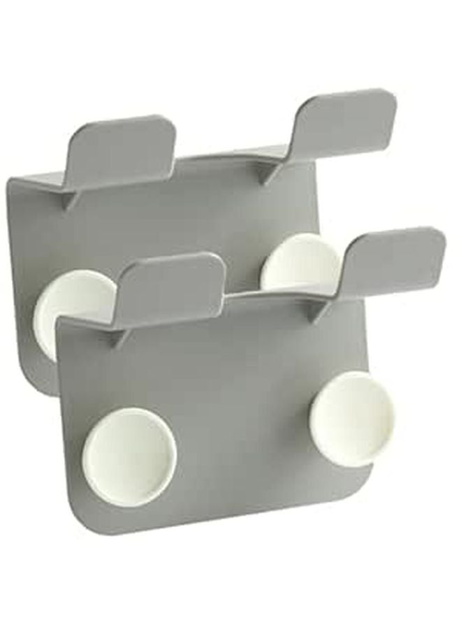 2 Pack Mounted Hair Dryer Holder Stand Strong Load Bearing Capacity Bathroom Vanity Organizer - Image 1