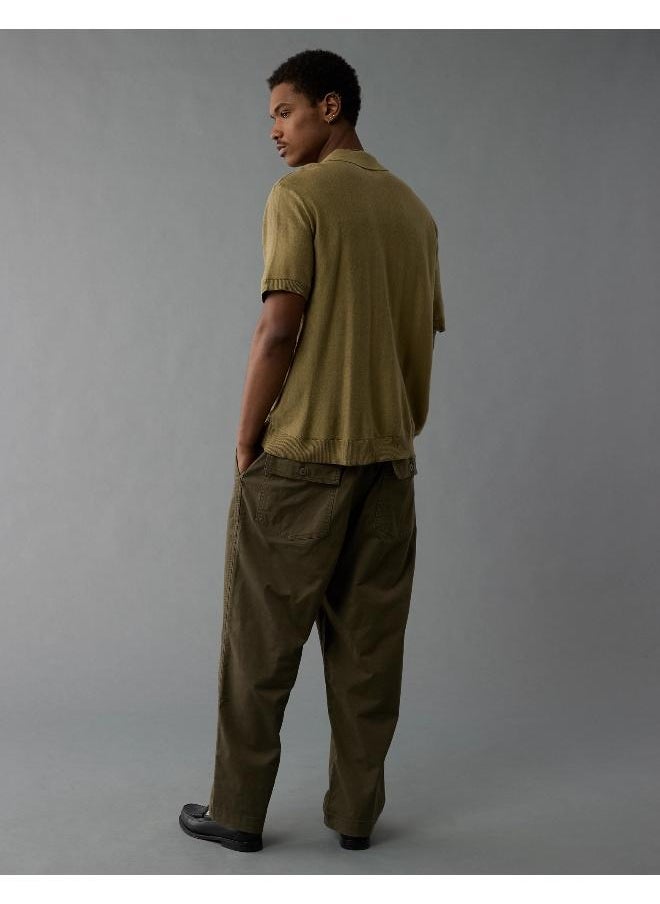 American Eagle - AE Button-Up Striped Sweater Polo - Image 1
