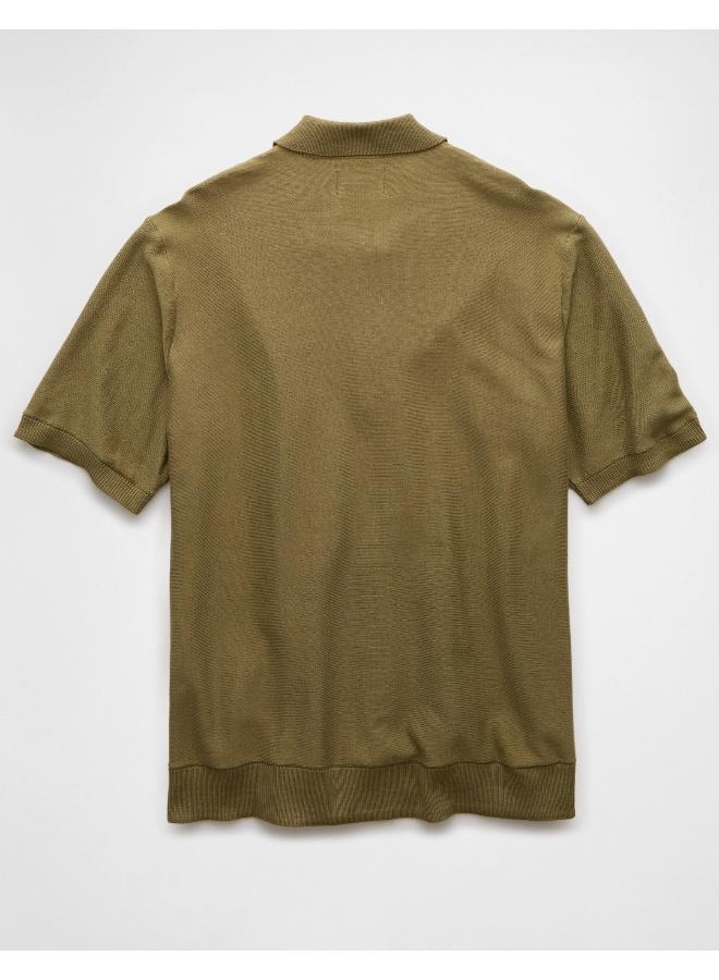 American Eagle AE Button-Up Striped Sweater Polo - Image 2