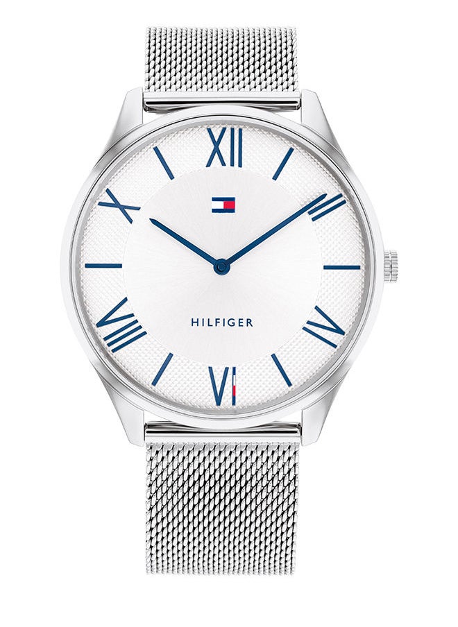 TOMMY HILFIGER ساعة يد رجالية أنالوج دائرية الشكل من الستانلس ستيل بقطر 43 ملم  - Image 1