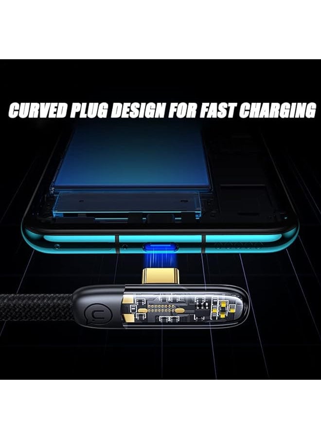 erorex - 2 Psc Usb C To Usb C 100W Pd Cable 8Ft 2 M Type C To Type C Cord Compatible With Ipad Samsung Switch 100W Fast Type C Charger Black Type C To Type C - Image 1