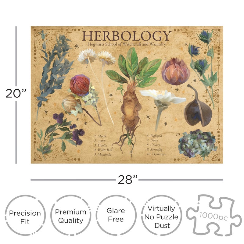AQUARIUS Harry Potter Herbology 1000pc Puzzle (1000 Piece Jigsaw Puzzle) - Glare Free - Precision Fit - Officially Licensed Harry Potter Merchandise & Collectibles - 20x28 Inches - Image 2