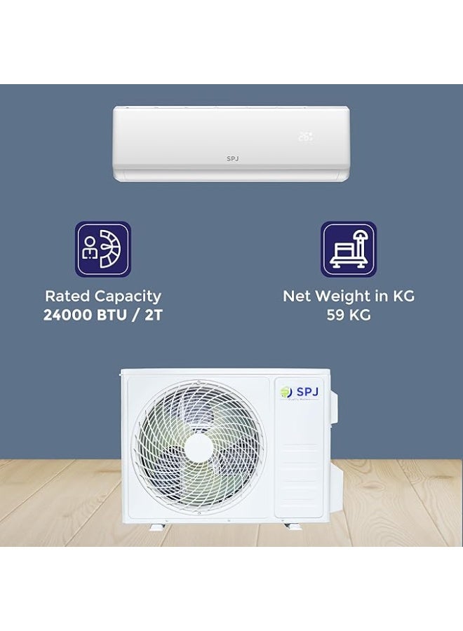 SPJ POLAR‑WTW24KC 2 Ton (24,000 BTU) Split AC – Cooling Pump, R410A, Copper Coil, Hidden Display - Image 5