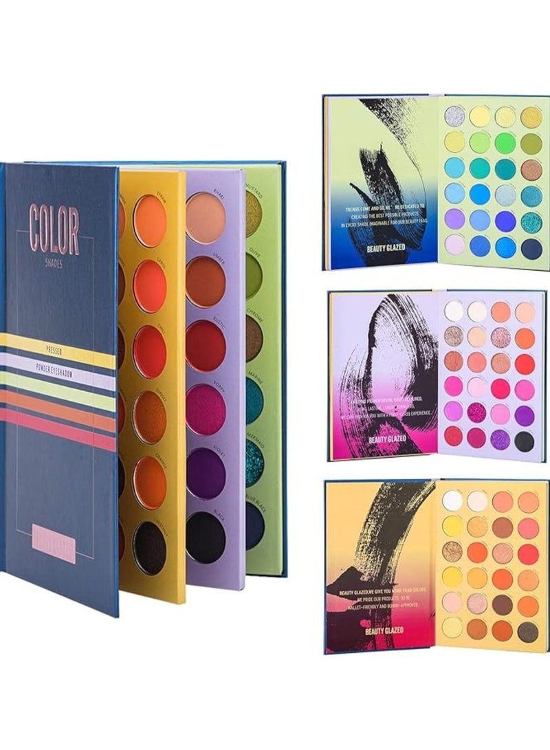 Huitich Book-Style High-Gloss Eyeshadow & Blush Makeup Palette - Image 1