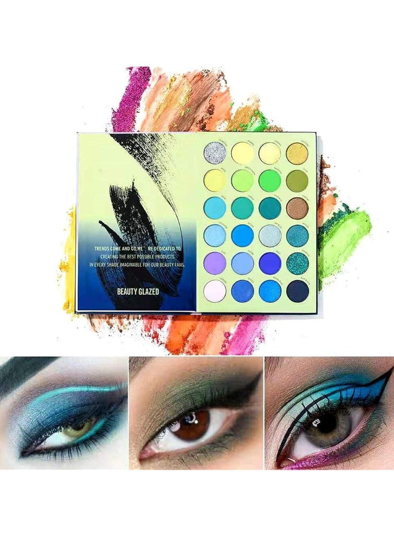 Huitich Book-Style High-Gloss Eyeshadow & Blush Makeup Palette - Image 3