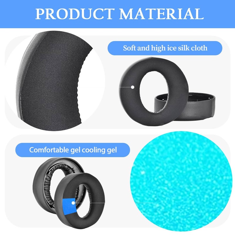 Adhiper Pulse 3D Earpads Cushions Replacement for Sony PlayStation 5 Pulse 3D PS5 Headset,PS5 Cooling Gel Ear Pads Replacement Ear Cushions,Ear Cups Accessories with Noise Isolation Foam(Black) - Image 3
