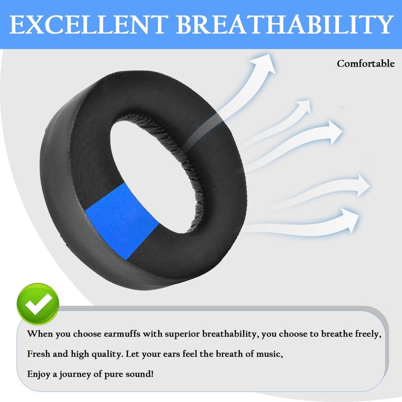 Adhiper Pulse 3D Earpads Cushions Replacement for Sony PlayStation 5 Pulse 3D PS5 Headset,PS5 Cooling Gel Ear Pads Replacement Ear Cushions,Ear Cups Accessories with Noise Isolation Foam(Black) - Image 5