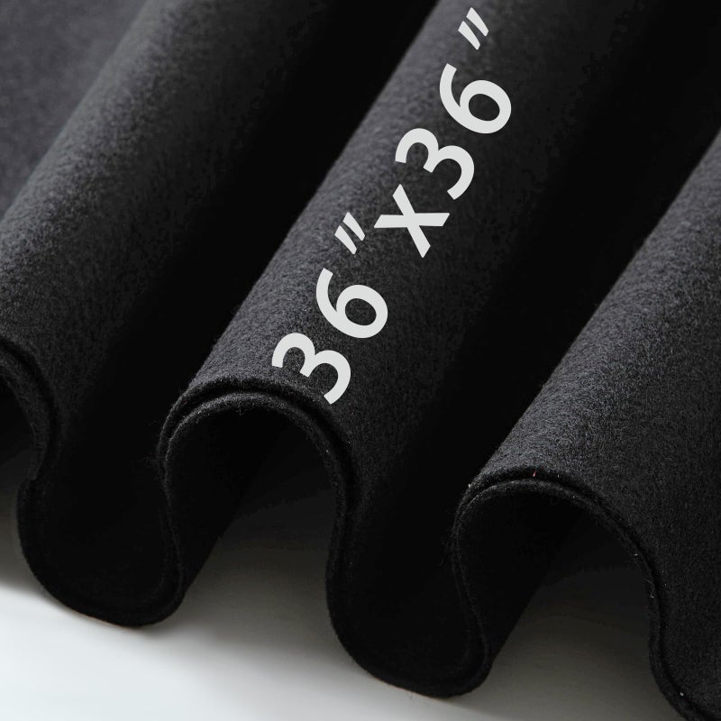HaoFeijh Black Felt Fabric 36 36 Inch Wide 16mmFabric Sheets Soft Woven Acrylic Craft Fabric for DIY Craft Work Sewing PatchworkCraft Felt - Image 2
