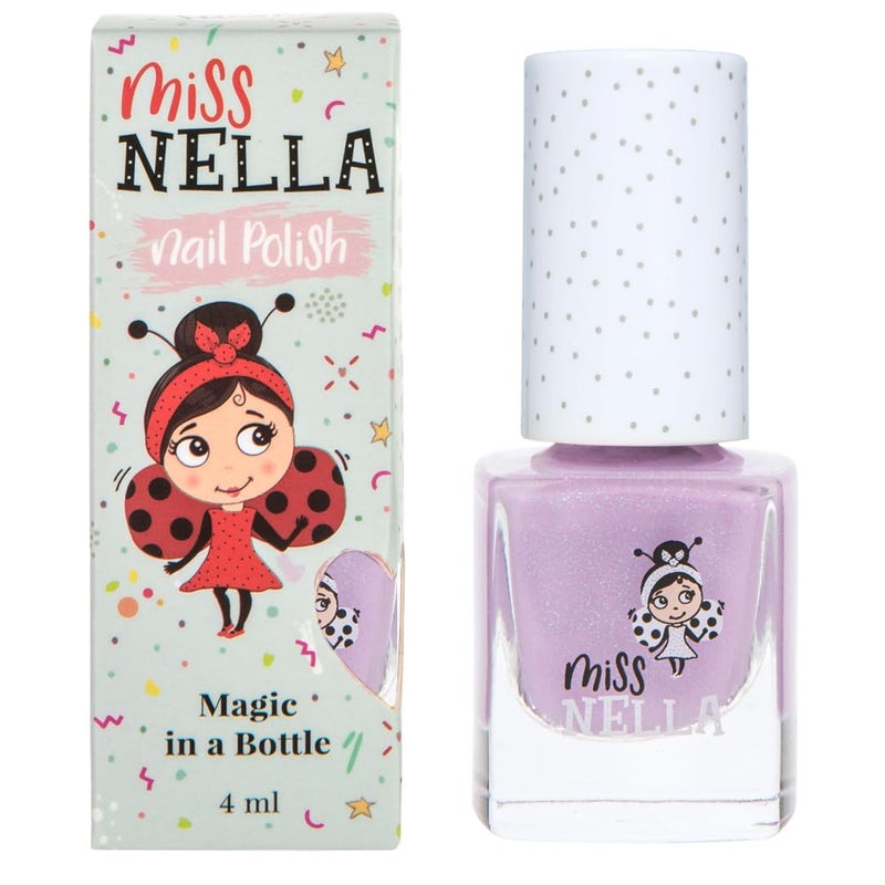 Miss NELLA MISS NELLA BUTTERFLY WINGSSafe Special Glitter lilac Nail Polish for Kids NonToxic  Odor Free Formula for Children and Toddlers Natural Water Based for Easy Peel Off