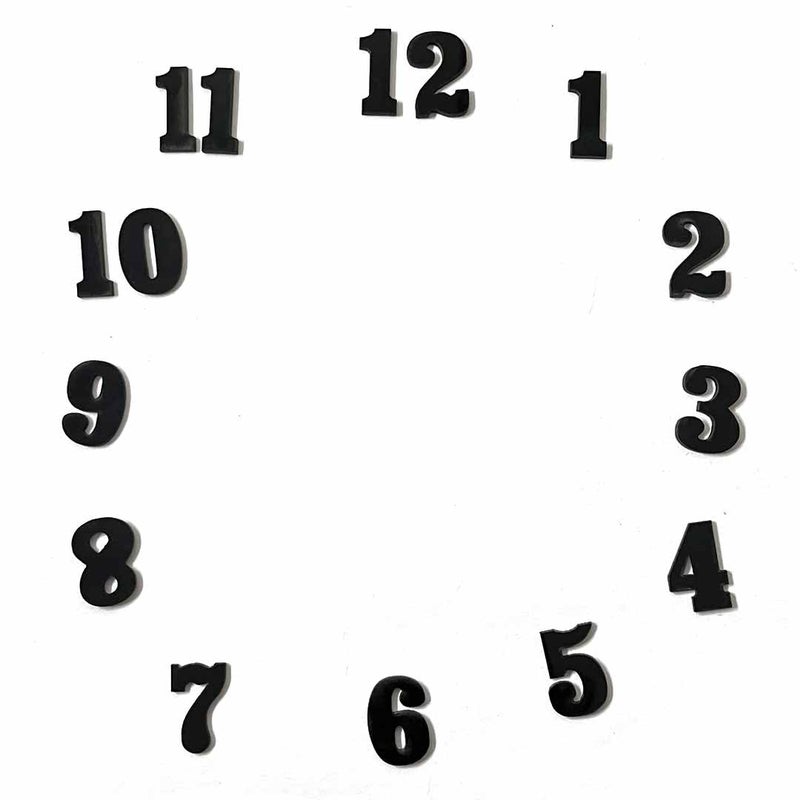 ADIKALA 1 Inch Height 2mm Acrylic Clock Number Set 1-12 for Resin Wall Clock, DIY Art & Craft Clock Accessories (Black) - Image 5