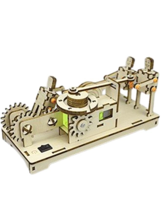 Fatio STEM Toy, Wooden Sawmill & Millstone Grinder, Montessori Toy, DIY 3D puzzle, battery powered, eco-friendly, handmade, educational toy - Image 2