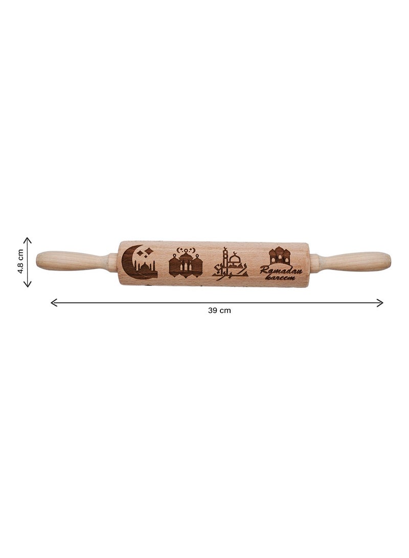 HilalFul Rolling Pin | Baking Tool | Kitchenware | Kitchen Accessory | Islamic Theme | Eid, Ramadan Inspired | Wooden | Non-Stick | Easy Grip  | Smooth Surface | Easy To Clean - Image 4
