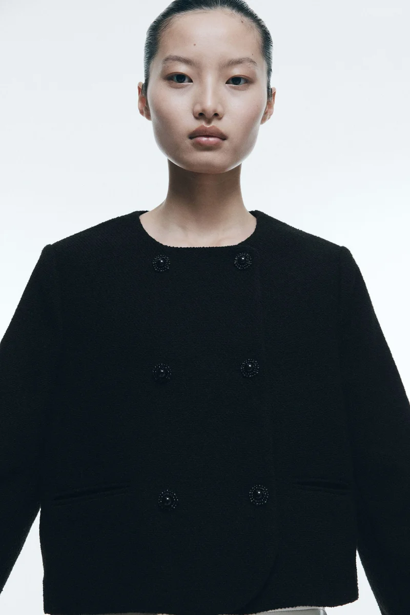 اتش اند ام جاكيت بأزرار مزدوجة