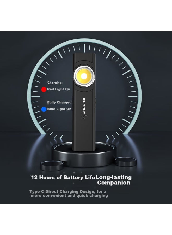 Klarus Edc Flashlight, Upgraded High-intensity Rechargeable Long-range Ultra-thin Dual Light Source Outdoor Magnetic Portable Lamp, Gun Gray - Image 3