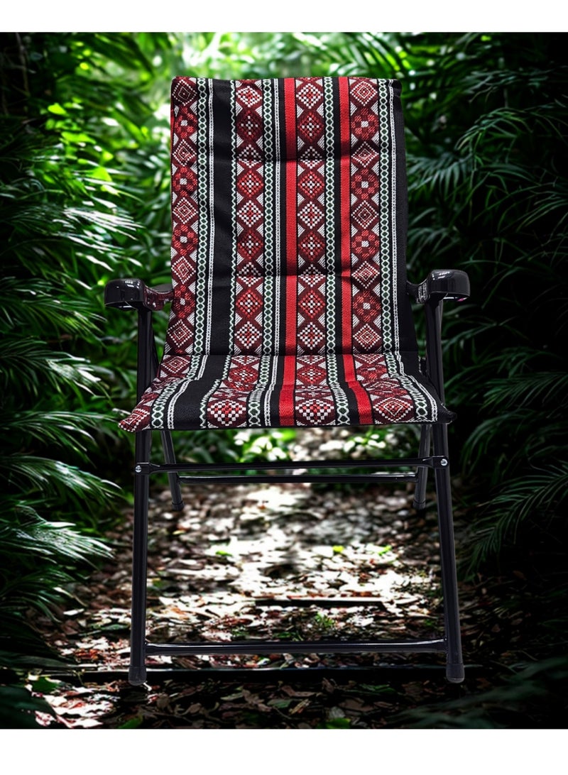 SMART HOME Folding sadu chair with armrest, picnic chair, sports chair, outdoor chair and garden chair - Image 2