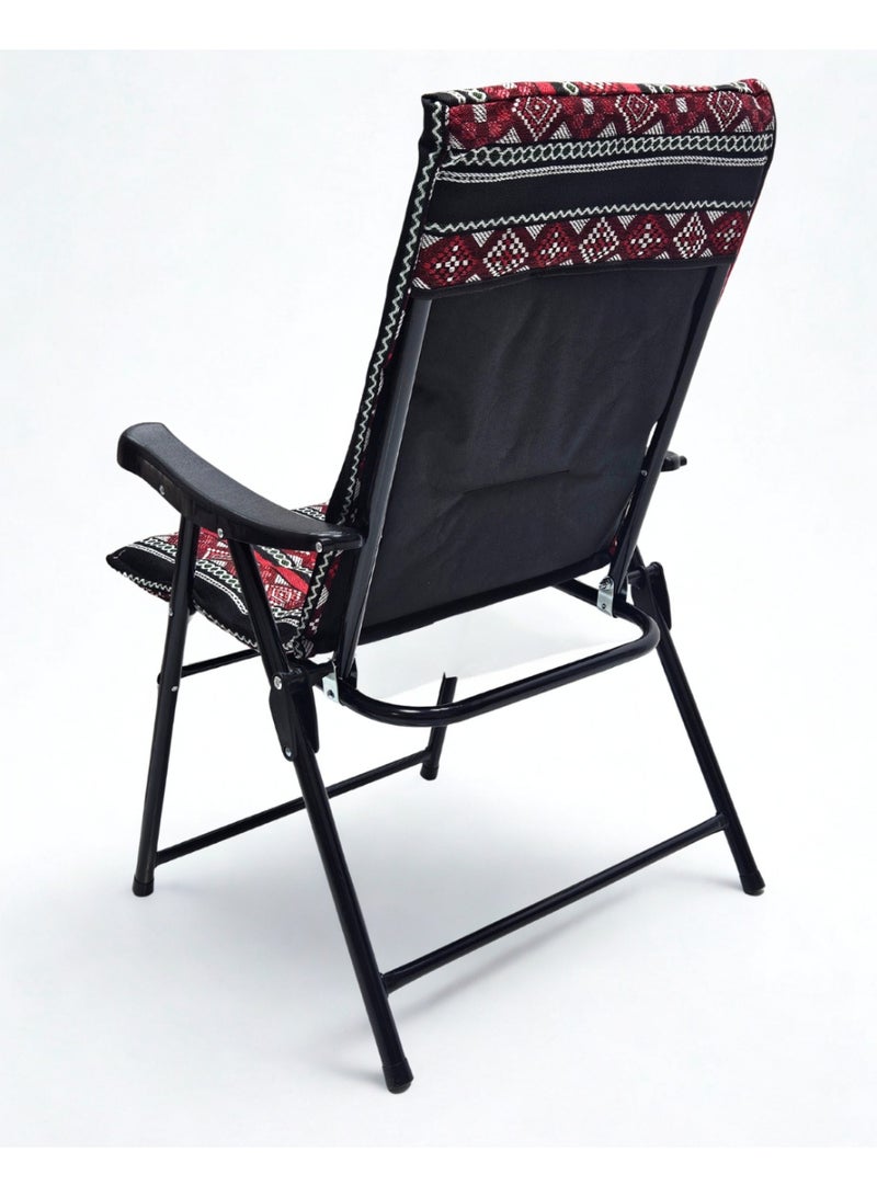 SMART HOME Folding sadu chair with armrest, picnic chair, sports chair, outdoor chair and garden chair - Image 4