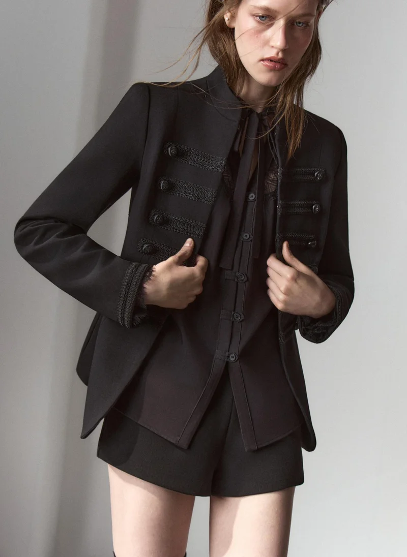 Lichi  Fitted hussar-style jacket with a hidden fastening for Women | Best Price UAE