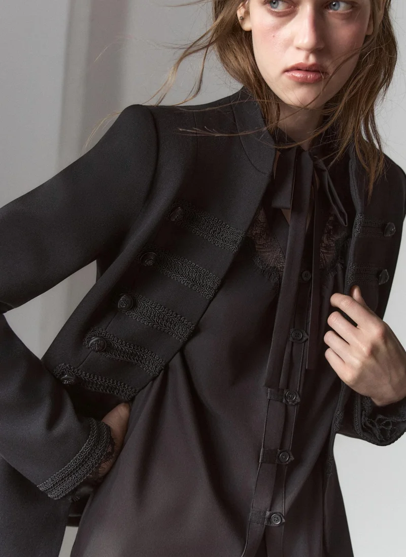 Lichi  Fitted hussar-style jacket with a hidden fastening for Women | Best Price UAE